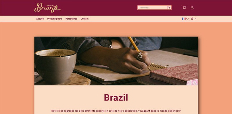 Screenshot of the website