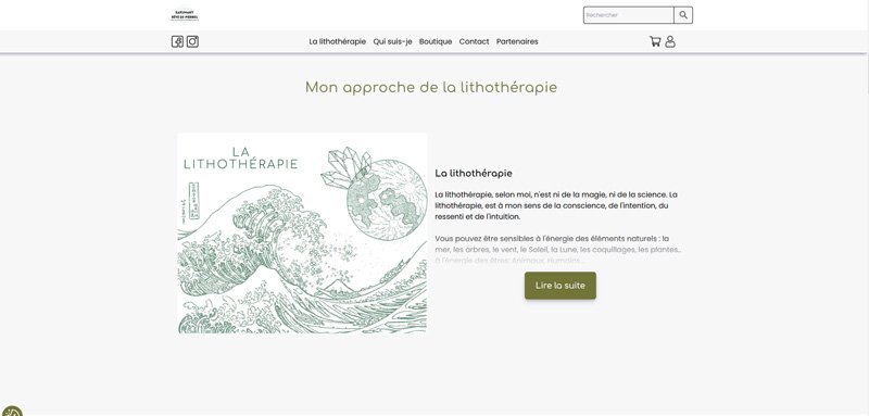 Screenshot of the website